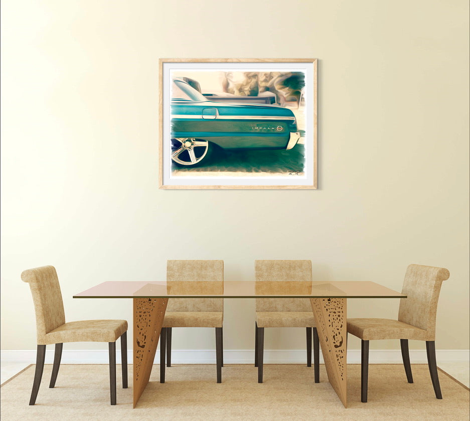 Cruisin' with The SS - An Impala SS Retro Mod Fine Art Print