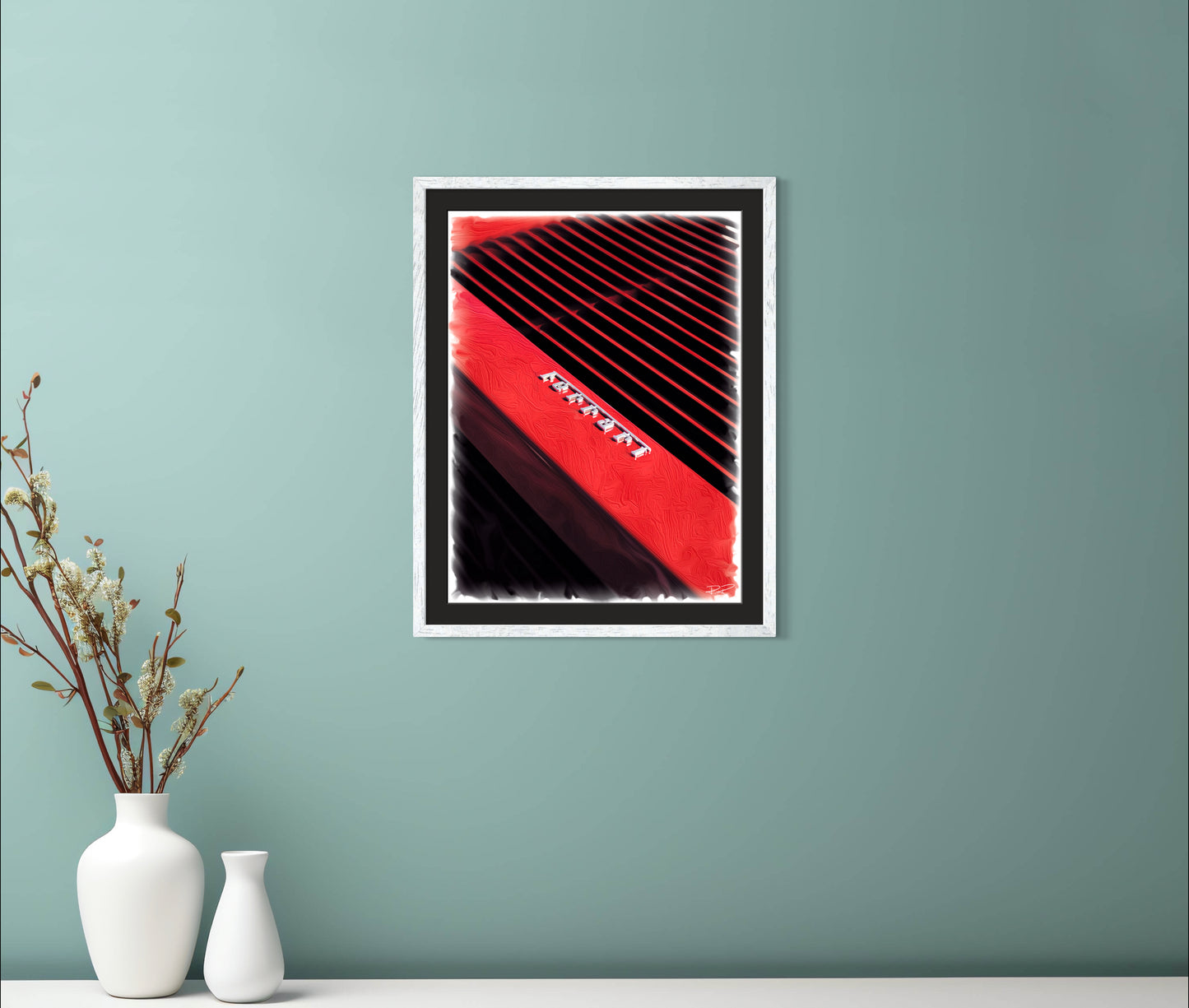 The Red Head - Testarossa in Rosso Corsa a Fine Art Print