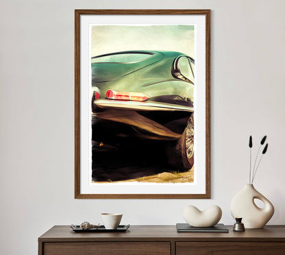 British Elegance: A Low-Slung E-Type - A Fine Art Automotive Print