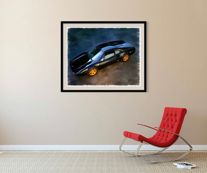 Nero e Oro a Ferrari in Black in Gold - FIne Art Print