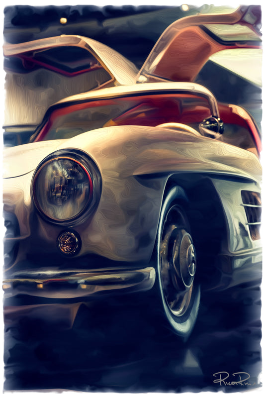 Limited Edition Fine Art Print Mercedes 300 SL Gullwing