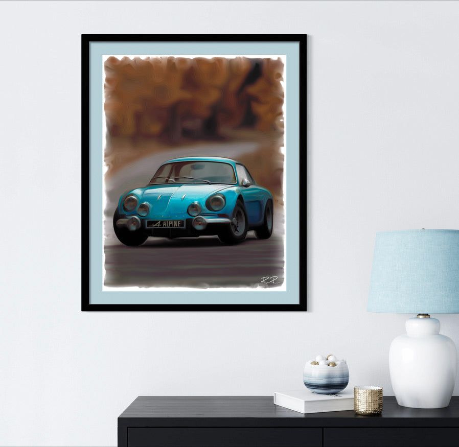 Exclusive and  Unique - Renault Alpine Vintage A110 Print - Limited Edition