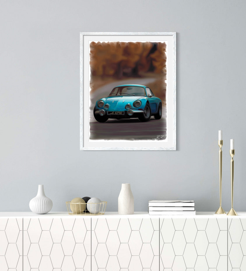 Exclusive and  Unique - Renault Alpine Vintage A110 Print - Limited Edition