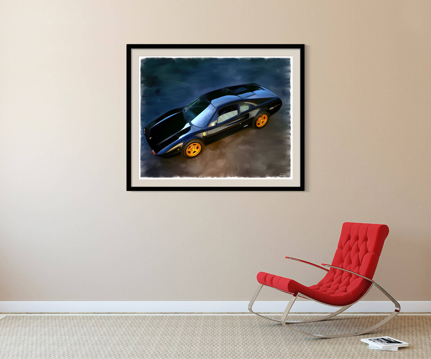 The Red Head - Testarossa in Rosso Corsa a Fine Art Print