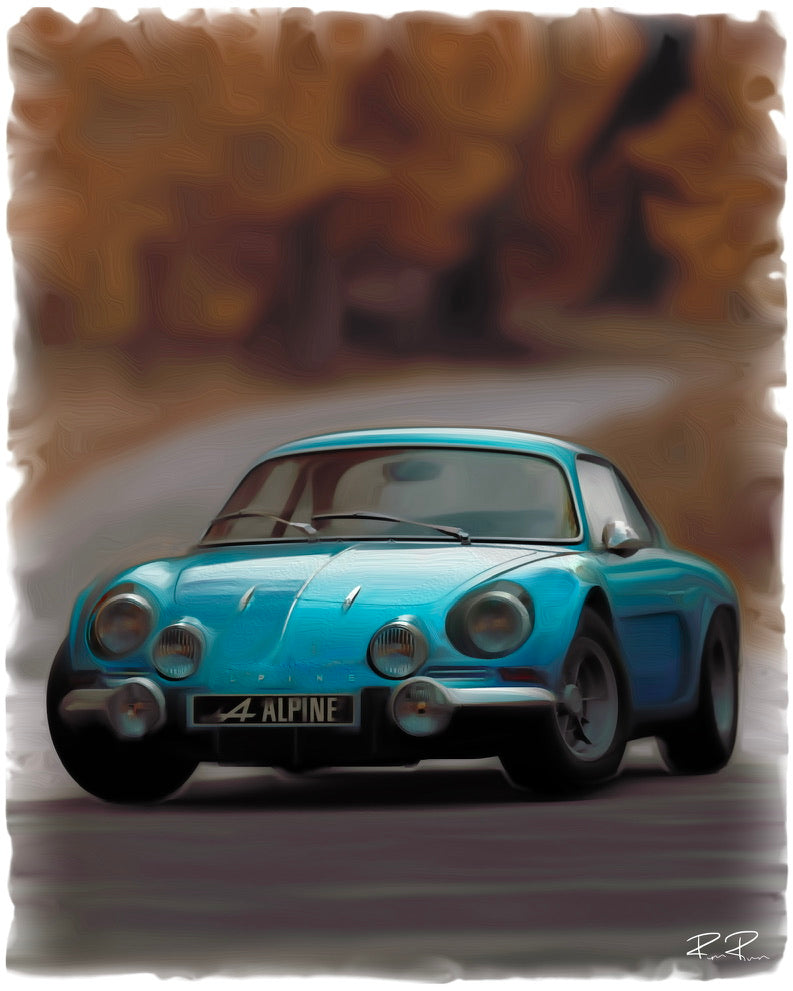 Exclusive and  Unique - Renault Alpine Vintage A110 Print - Limited Edition