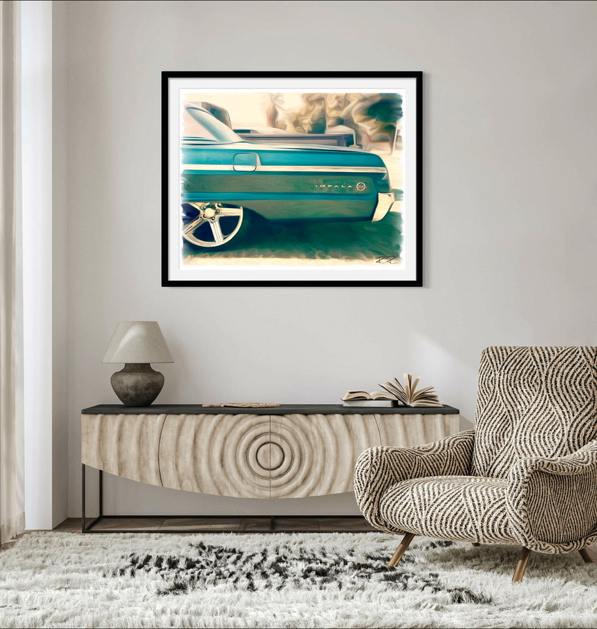 Cruisin' with The SS - An Impala SS Retro Mod Fine Art Print