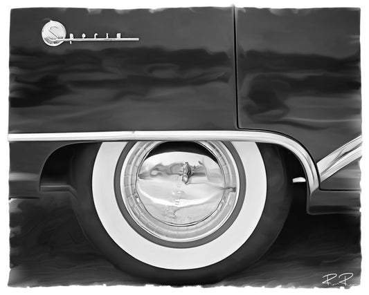 Hubcaps & Whitewalls: A Vintage Beauty - A Fine Art Automotive Print