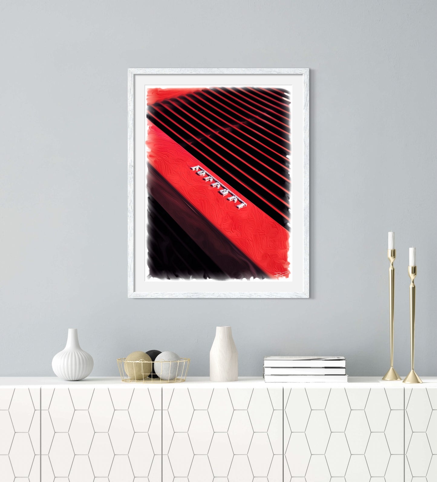 The Red Head - Testarossa in Rosso Corsa a Fine Art Print