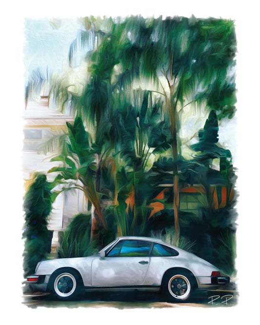 Sleek Symphony: Porsche 911 and Palms