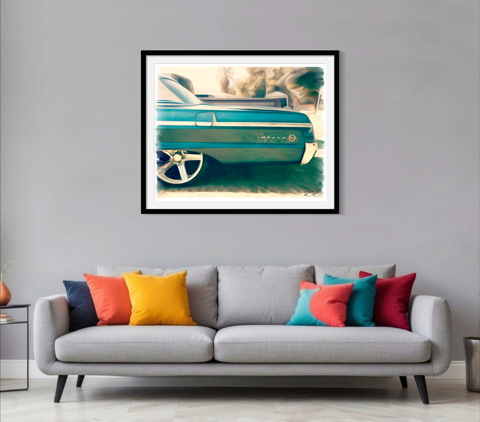 Cruisin' with The SS - An Impala SS Retro Mod Fine Art Print