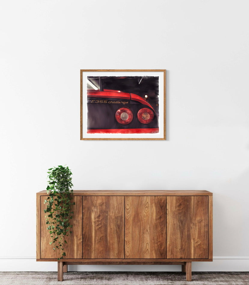 F355 Challenge: A Curvaceous Classic - A FIne Art Prints