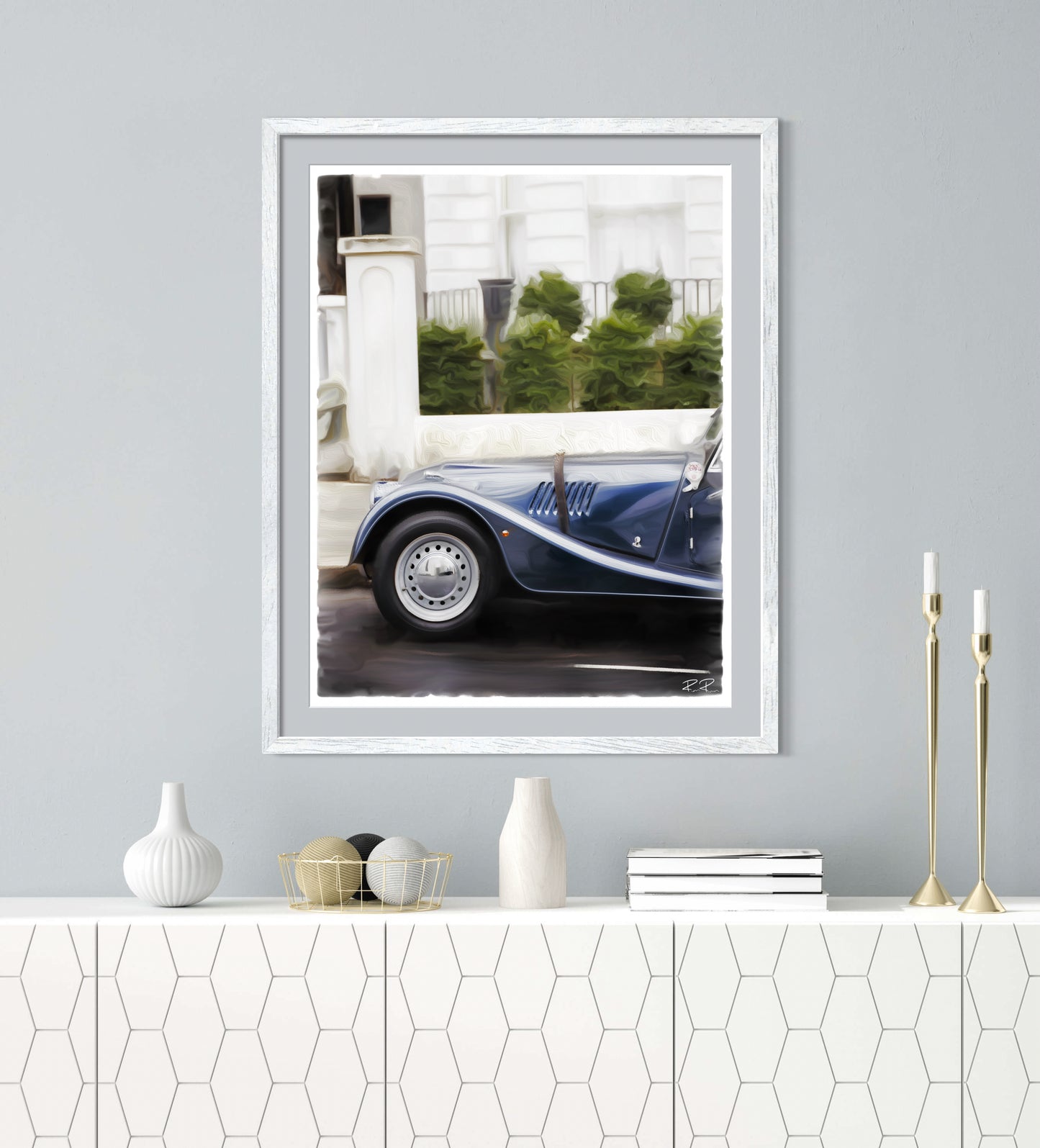 Chrome and Stone: A 1959 Morgan a Fine Art Print