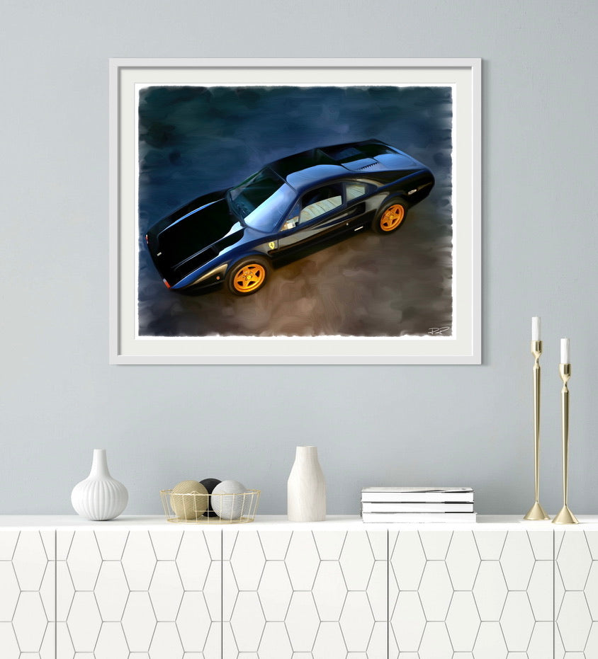 Nero e Oro a Ferrari in Black in Gold - FIne Art Print