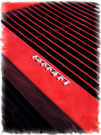 The Red Head - Testarossa in Rosso Corsa a Fine Art Print