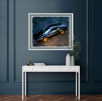 Nero e Oro a Ferrari in Black in Gold - FIne Art Print