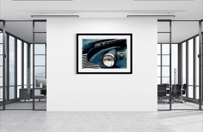 Streamlined in Sapphire: A 1940s Buick an oil painting