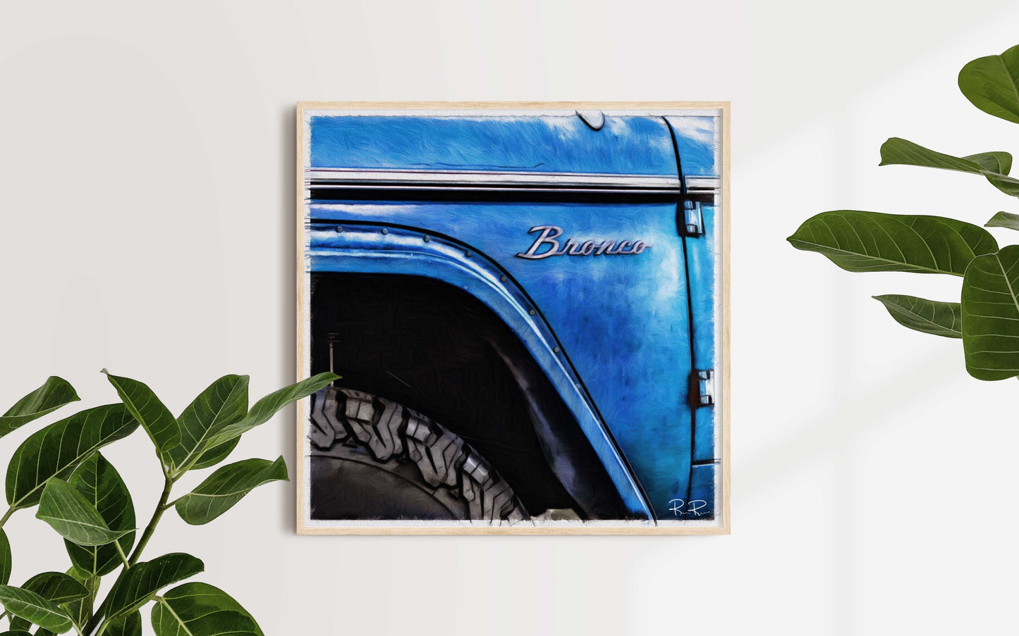 Blue Elegance: Classic Ford Bronco Fender