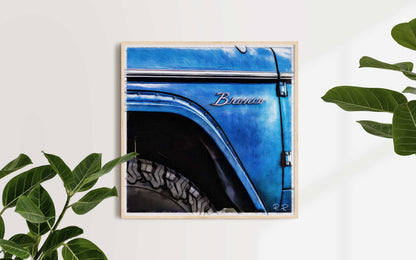 Blue Elegance: Classic Ford Bronco Fender