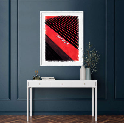 The Red Head - Testarossa in Rosso Corsa a Fine Art Print