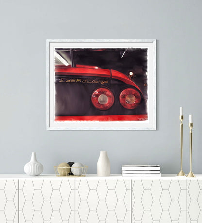 F355 Challenge: A Curvaceous Classic - A FIne Art Prints