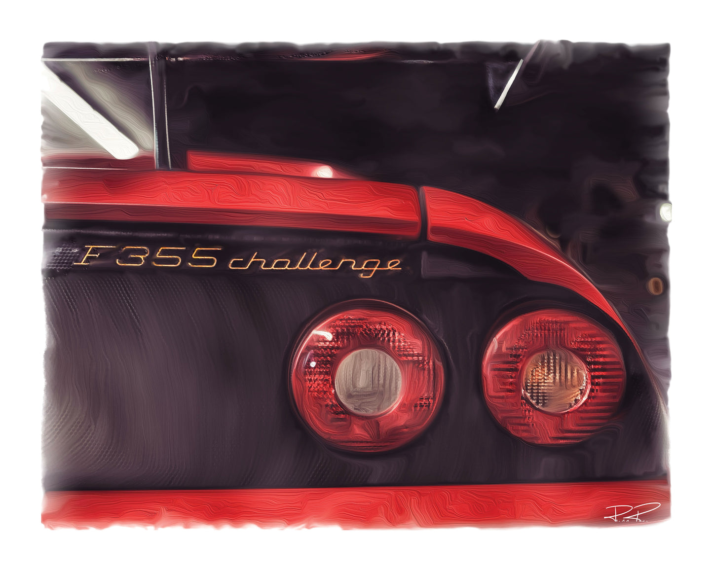 F355 Challenge: A Curvaceous Classic - A FIne Art Prints