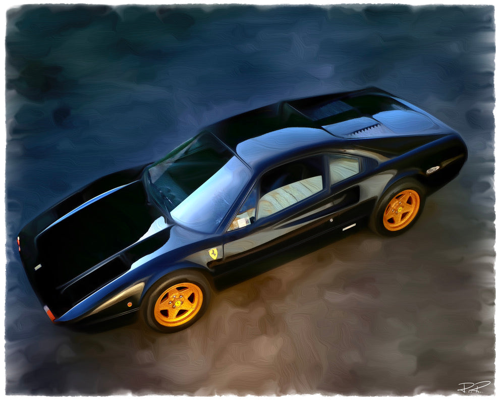 Nero e Oro a Ferrari in Black in Gold - FIne Art Print