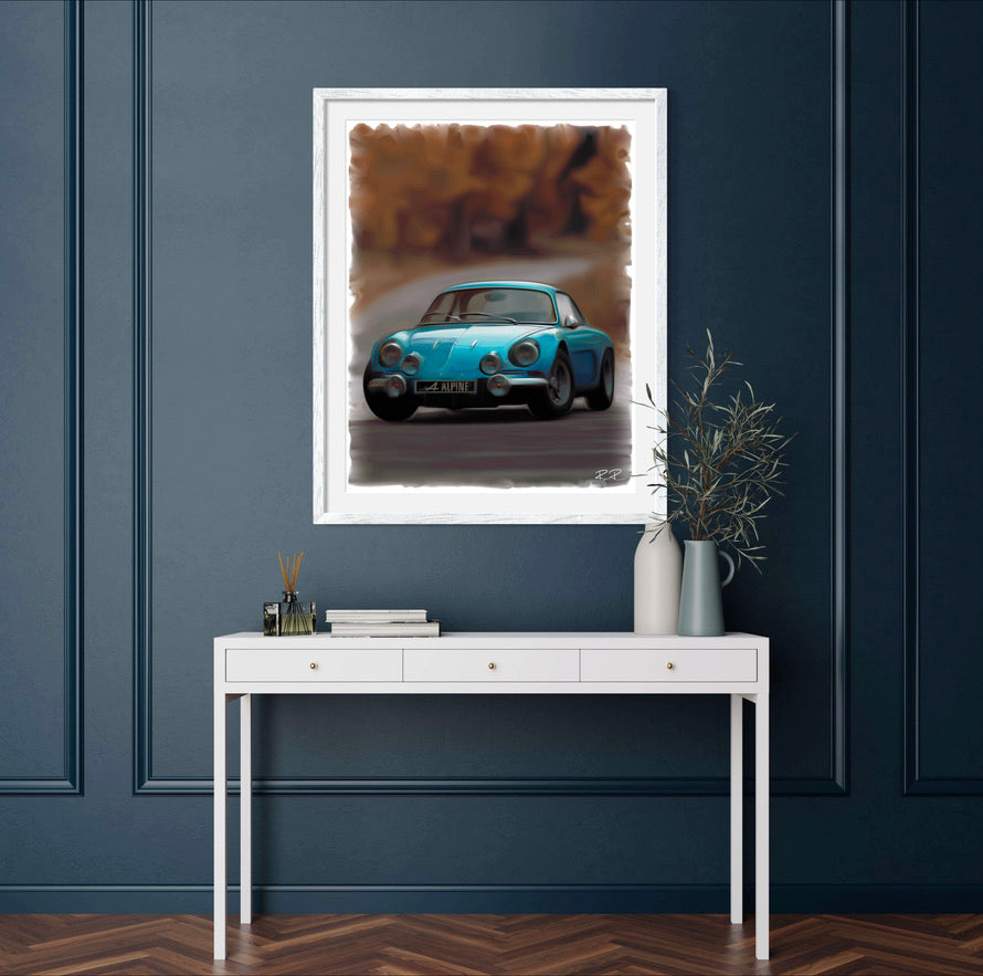 Exclusive and  Unique - Renault Alpine Vintage A110 Print - Limited Edition