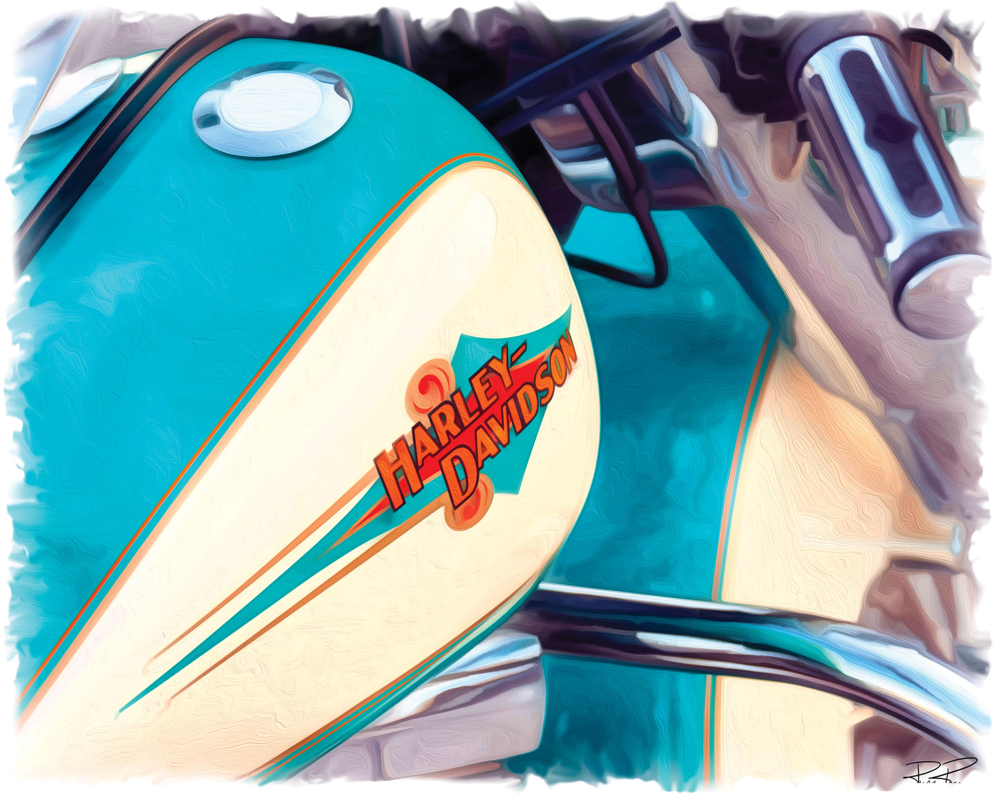 Blue Skies and White Dreams: The Harley Gas Tank