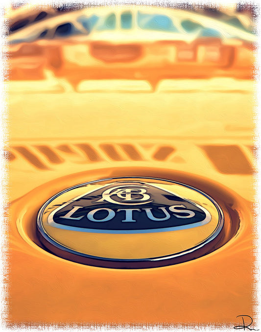 Limited Edition Fine Art Print - Lotus Badge - Vintage Lotus -