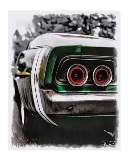 Exclusive Limited Edition Oil Painting of a 1969 Dodge Challenger